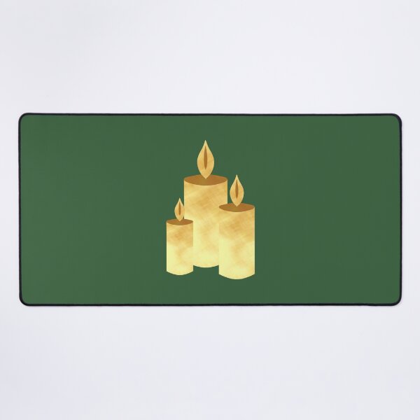 Item preview, Golden Candles on green - Calm, Sensory-Friendly designed and sold by CreaTwinkles.