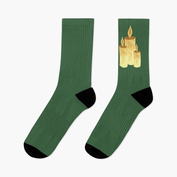 Item preview, Golden Candles on green - Calm, Sensory-Friendly designed and sold by CreaTwinkles.