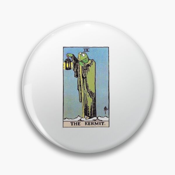 Item preview, The Kermit Tarot Card Parody – Funny Frog Hermit Design designed and sold by sentaxfe.