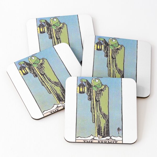 Item preview, The Kermit Tarot Card Parody – Funny Frog Hermit Design designed and sold by sentaxfe.