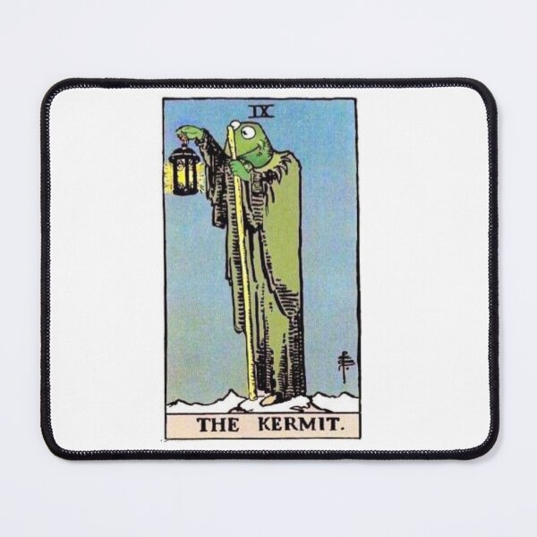 Item preview, The Kermit Tarot Card Parody – Funny Frog Hermit Design designed and sold by sentaxfe.