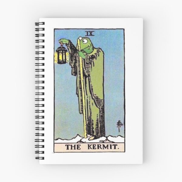 Item preview, The Kermit Tarot Card Parody – Funny Frog Hermit Design designed and sold by sentaxfe.