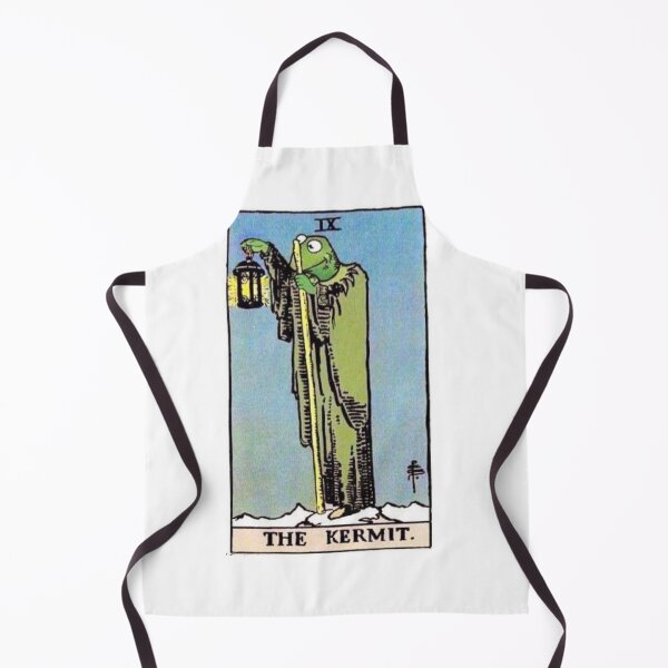 Item preview, The Kermit Tarot Card Parody – Funny Frog Hermit Design designed and sold by sentaxfe.