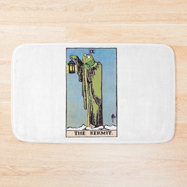 Item preview, The Kermit Tarot Card Parody – Funny Frog Hermit Design designed and sold by sentaxfe.