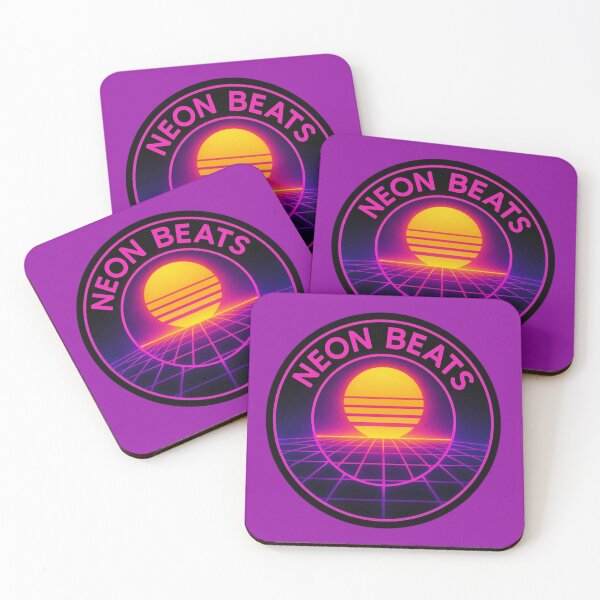 Artikelvorschau, Neon Beats – Synthwave Retro Sunset Design entworfen und verkauft von |TRSSHOP|.