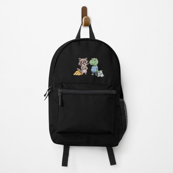 Item preview, Smart Dads Stack Gold — Raccoon vs T-Rex designed and sold by KakangMudi.