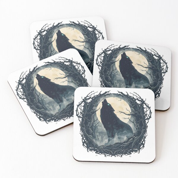 Item preview, Gothic Wolf Howling at Moon Fantasy Art designed and sold by Evan-Tees.