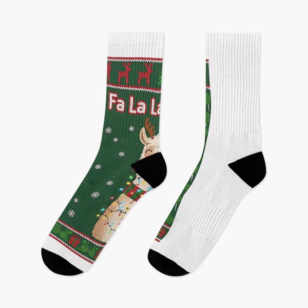 Item preview, Fa La La Llama! Festive Ugly Sweater designed and sold by Silent Watch Threads..