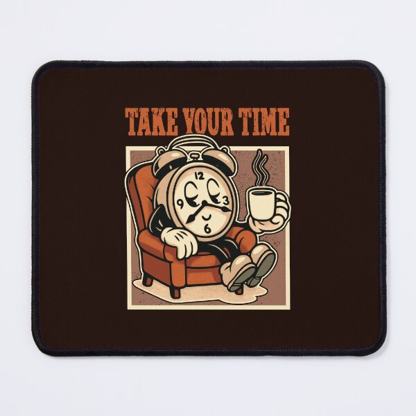 Item preview, Relaxing Retro Clock with Coffee – Take Your Time designed and sold by TheJollyDoodle.