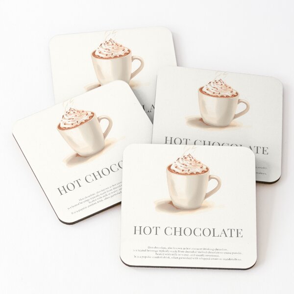 Item preview, Minimalist Definition of Hot Chocolate | Cozy Wall Art designed and sold by ElizabethCoelho.
