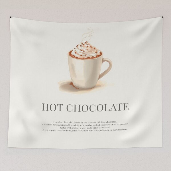 Item preview, Minimalist Definition of Hot Chocolate | Cozy Wall Art designed and sold by ElizabethCoelho.