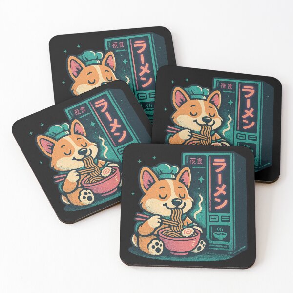 Item preview, Corgi Eating Ramen Kawaii Corgi Dog Midnight Vending Ramen designed and sold by Bongocomic.