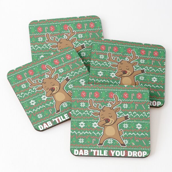 Item preview, Dabbing Reindeer Ugly Christmas Sweater Pattern T-Shirt designed and sold by Cellara91.