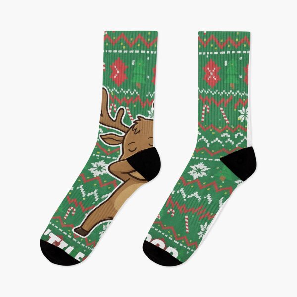 Item preview, Dabbing Reindeer Ugly Christmas Sweater Pattern T-Shirt designed and sold by Cellara91.