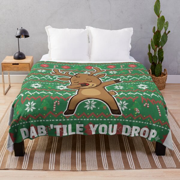 Item preview, Dabbing Reindeer Ugly Christmas Sweater Pattern T-Shirt designed and sold by Cellara91.