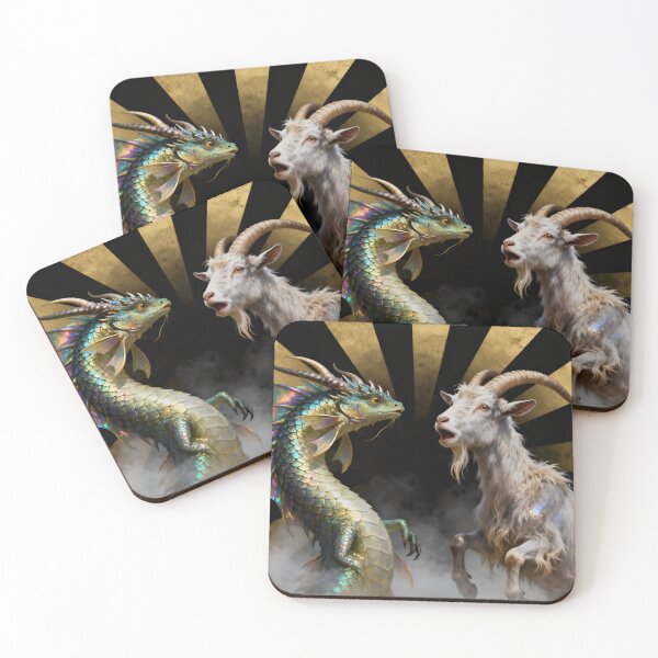 Item preview, Dragon and Goat Standoff designed and sold by Angelandspot.