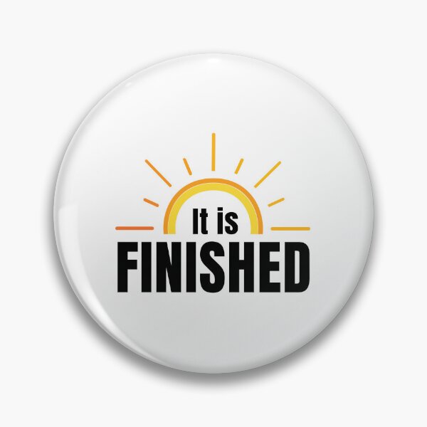 Item preview, It Is Finished – Christian Faith Typography T-Shirt Design designed and sold by CrossCrafted.