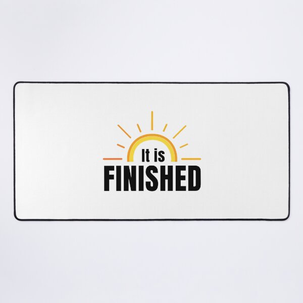 Item preview, It Is Finished – Christian Faith Typography T-Shirt Design designed and sold by CrossCrafted.