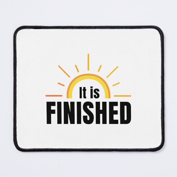 Item preview, It Is Finished – Christian Faith Typography T-Shirt Design designed and sold by CrossCrafted.