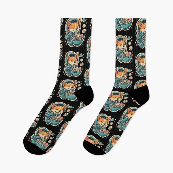 Item preview, Corgi Eating Ramen Space Broth Funny Corgi Lover Vintage designed and sold by Bongocomic.