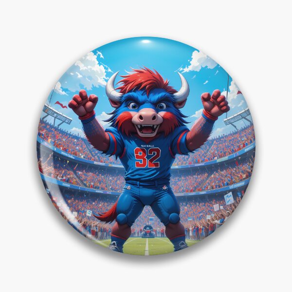 Item preview, Happy Buffalo Bills Displaying Pride Athleticism Art Field designed and sold by ART ATTACK ZONE.