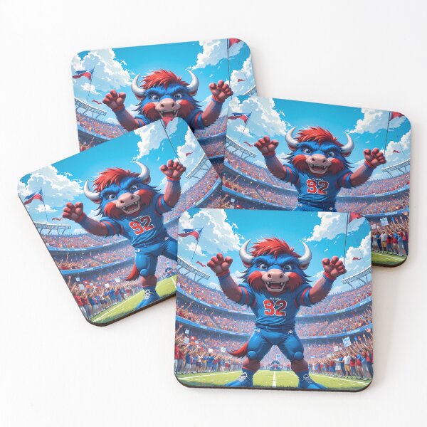Item preview, Happy Buffalo Bills Displaying Pride Athleticism Art Field designed and sold by ART ATTACK ZONE.