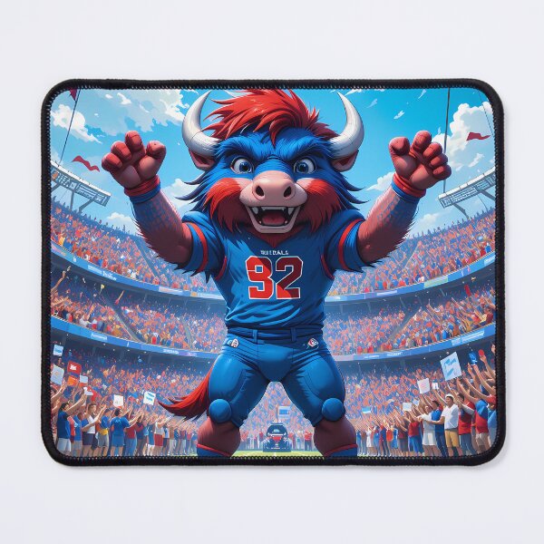 Item preview, Happy Buffalo Bills Displaying Pride Athleticism Art Field designed and sold by ART ATTACK ZONE.
