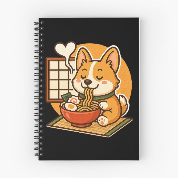 Item preview, Kawaii Corgi Eating Ramen Tatami Slurp Hour Funny Corgi Lover designed and sold by Bongocomic.