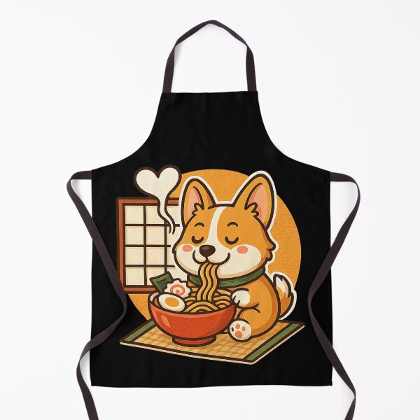 Item preview, Kawaii Corgi Eating Ramen Tatami Slurp Hour Funny Corgi Lover designed and sold by Bongocomic.