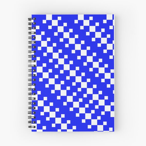 Artikelvorschau, Pixel Flow – Blau-weißes geometrisches Schachbrettmuster entworfen und verkauft von BulletKitty82.