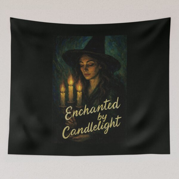 Item preview, Emotional Holiday Scene with Witch, Firelight, and Gift designed and sold by SplashTastic.