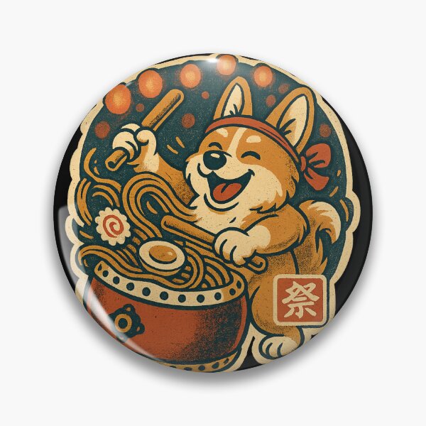 Item preview, Kawaii Corgi Ramen Festival Japanese Vintage Style For Dog Lover designed and sold by Bongocomic.