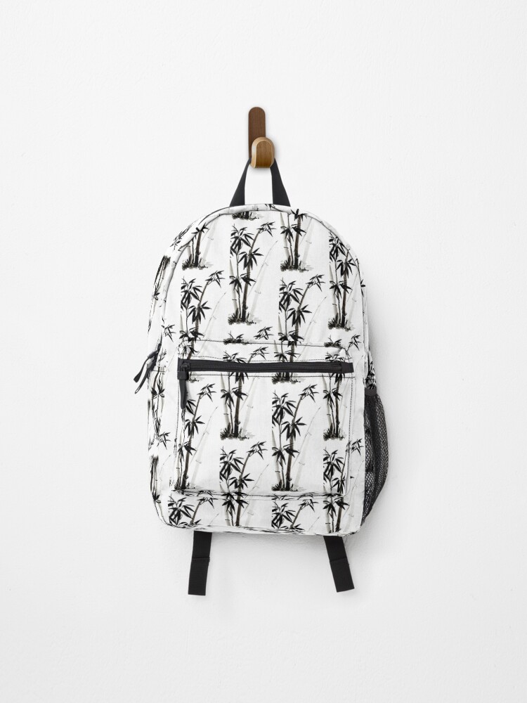 Thumbnail 1 of 3, Backpack, Black Bamboo - Ink designed and sold by BirgitMo.
