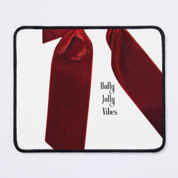 Item preview, Holly Jolly Vibes Typography with a red velvet bow designed and sold by calopao.