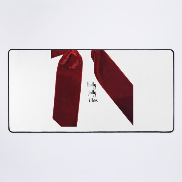 Item preview, Holly Jolly Vibes Typography with a red velvet bow designed and sold by calopao.