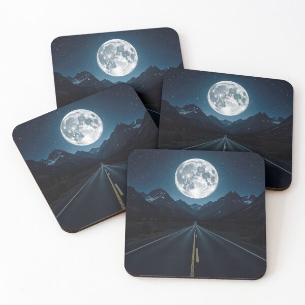 Item preview, Moonlit Mountain Road  designed and sold by Maria Dryfhout.