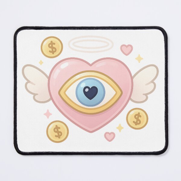 Item preview, Evil Eye Coin Wings Sticker | Kawaii Money Protection Charm | Lucky Girl Wealth | Money Sticker designed and sold by HerDreamCodes.