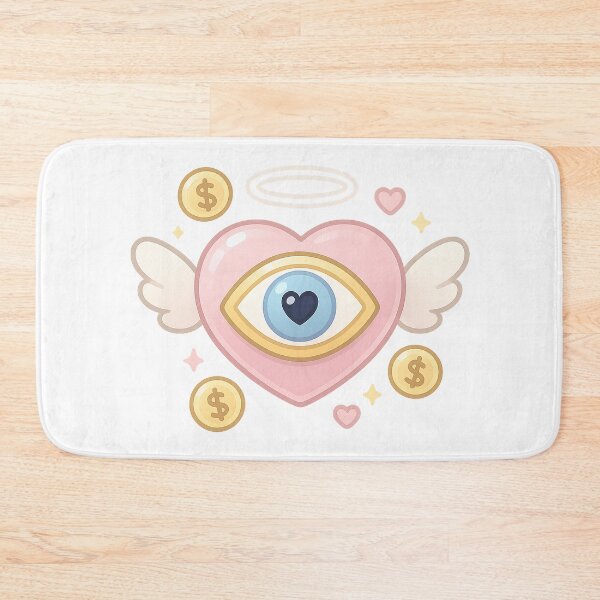 Item preview, Evil Eye Coin Wings Sticker | Kawaii Money Protection Charm | Lucky Girl Wealth | Money Sticker designed and sold by HerDreamCodes.