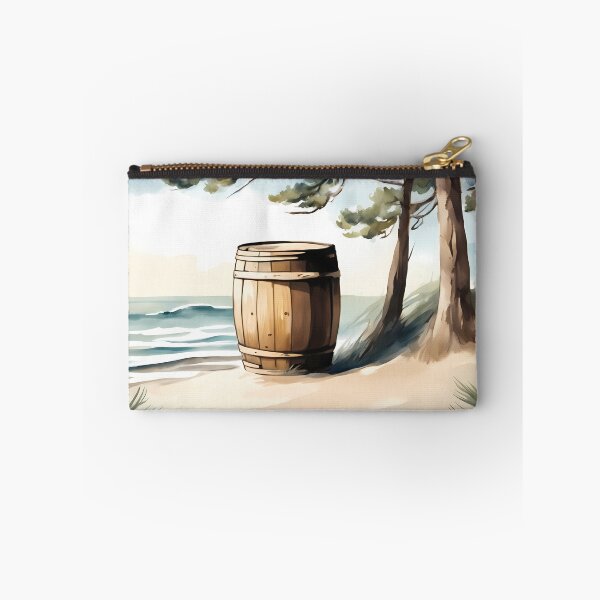 Item preview, Wooden Barrel on Beach designed and sold by CalmnessbyChoice.