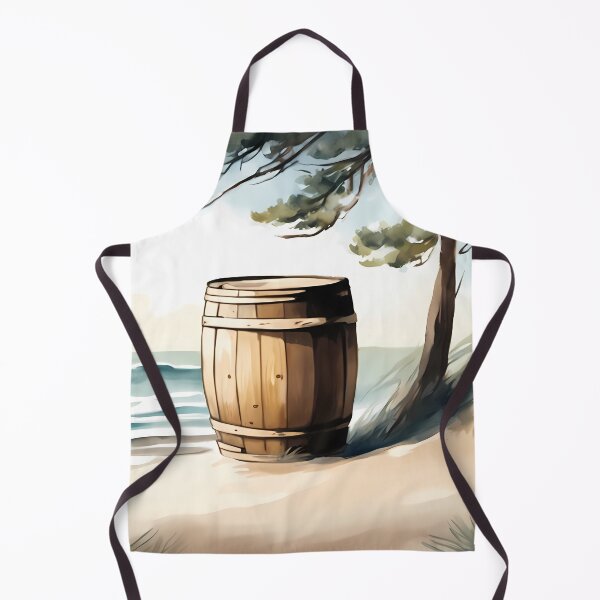 Item preview, Wooden Barrel on Beach designed and sold by CalmnessbyChoice.
