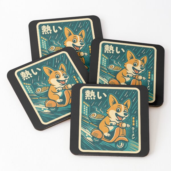 Item preview, Kawaii Corgi Ramen Shoyu Street Dash Japanese Comic Style designed and sold by Bongocomic.