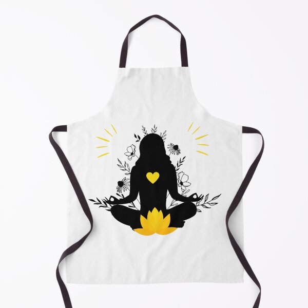 Item preview, Meditating woman with heart and lotus – Minimalist Zen yoga design designed and sold by Radixbarny.