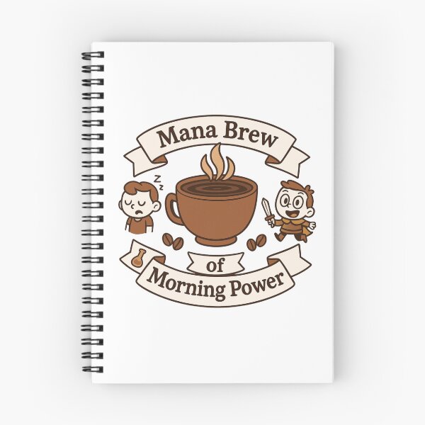 Item preview, Mana Brew of Morning Power – funny gamer coffee shirt designed and sold by ArcaneBeans.