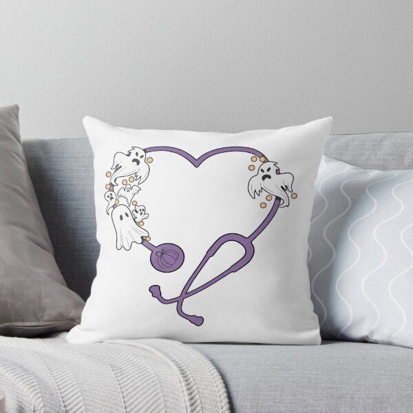 Item preview, Feminine Halloween Ghost Stethoscope Heart | Cute Nurse Medical Design designed and sold by hn79.
