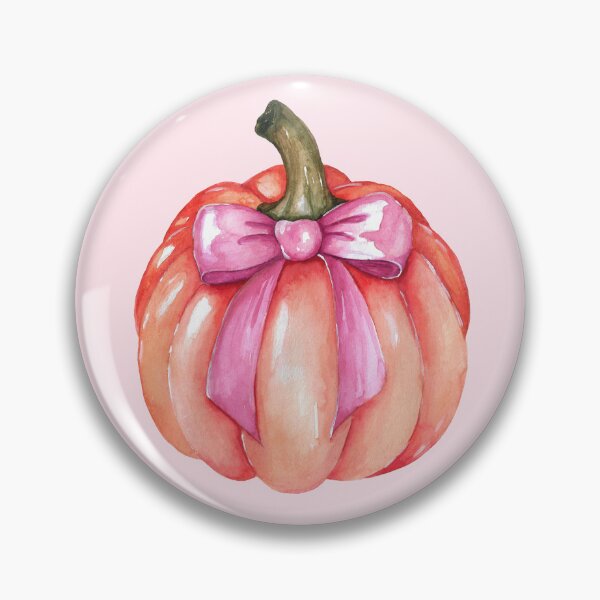 Item preview, Pink Bow and Pumpkin designed and sold by papierquarell.