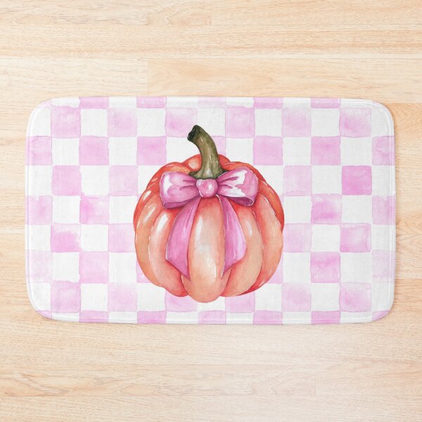 Item preview, Pink Bow and Pumpkin designed and sold by papierquarell.