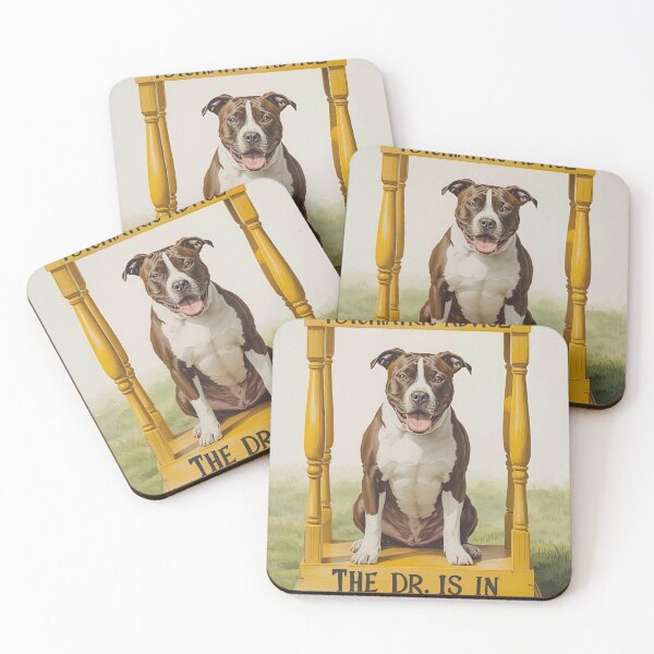 Item preview, Staffy Providing Psychiatric Help designed and sold by Pixels & Paws.