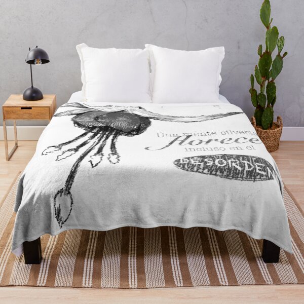 Item preview, WILD MIND BLOOMS EVEN IN DISORDER BLACK AND WHITE-SPANISH designed and sold by LIS AND MELIVERSO.