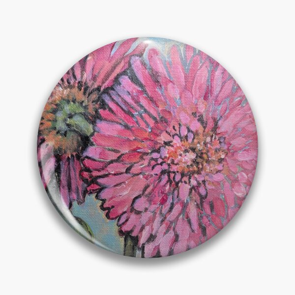 Item preview, Vibrant Pink Mums - Acrylic Painting designed and sold by Kara Draws.