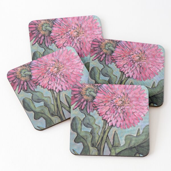 Item preview, Vibrant Pink Mums - Acrylic Painting designed and sold by Kara Draws.